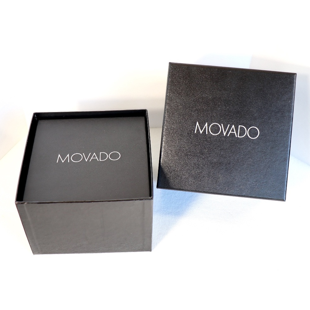Movado Esperanza two-tone round black dial ladies quartz watch - Picture 4 of 12